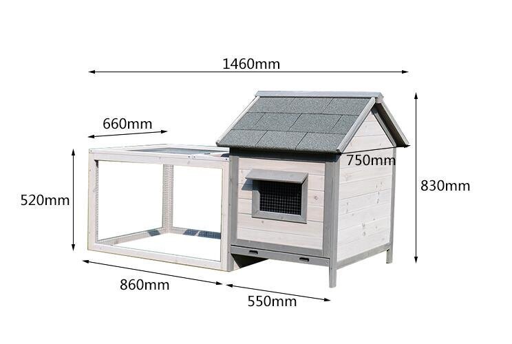 ウサギ ペット別荘ハウス 木制 ニワトリ小屋 飼育 アヒル 鳥かご キャットハウス 屋外養(yǎng)殖 庭用 通気性 掃除しやすい