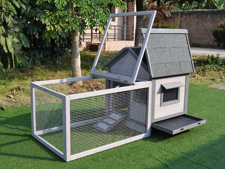 ウサギ ペット別荘ハウス 木制 ニワトリ小屋 飼育 アヒル 鳥かご キャットハウス 屋外養(yǎng)殖 庭用 通気性 掃除しやすい