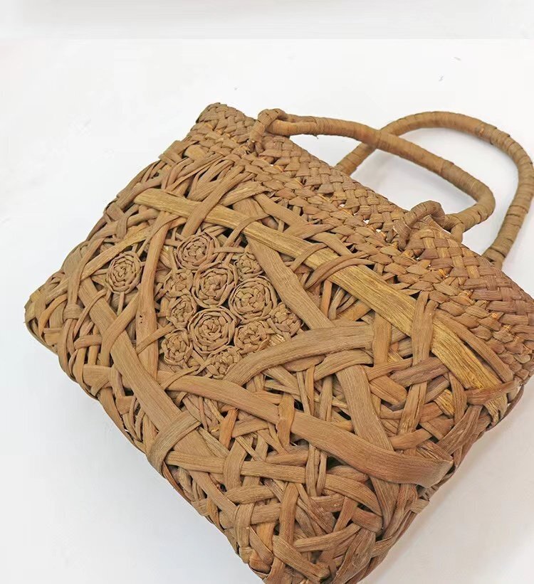 限定★高品質(zhì)★★極上品★ 極美品★職人の手作り手編み山葡萄籠バッグ バスケット籐かご 限定★山葡萄 高級(jí)かごバッグ