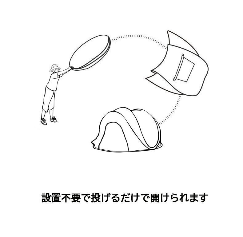 新入荷★テント ワンタッチテント キャンプ 設(shè)営簡単 ツーリングテント テントベット カンプライト 防風(fēng) 防水 軽量 釣り 登山 3-4人用