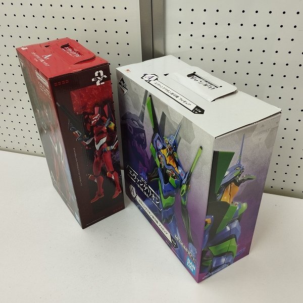 mK387c [未開(kāi)封] 一番くじ エヴァンゲリオン 初號(hào)機(jī)、暴走! A賞 初號(hào)機(jī) 使徒、浸食! A賞 2號(hào)機(jī) | フィギュア J