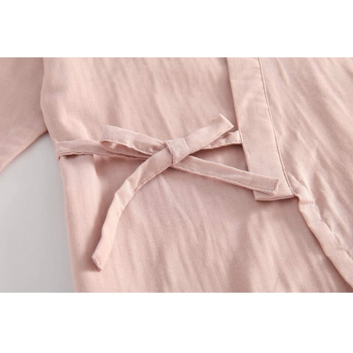 甚平 XL パジャマ レディース 上下セット 袖7分丈 女性 綿100% ガーゼ ゆったり ルームウェア 部屋着通気春夏快適入院入所介護大きいサイズ