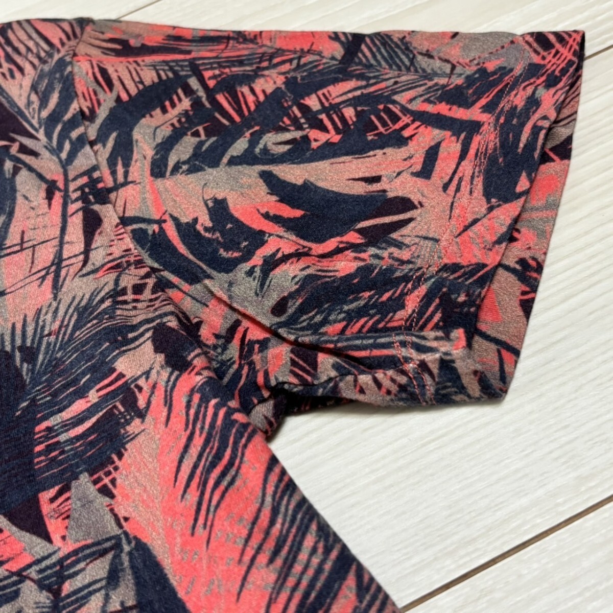 極美品/XLサイズ●PS Paul Smith ポールスミス 半袖 Tシャツ カットソー 総柄 ボタニカル柄 マルチカラー メンズ トップス