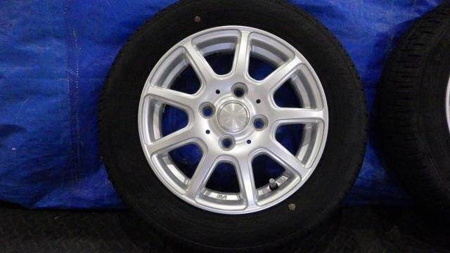 【宮城 塩釜発】中古 サマータイヤ?社外ホイールセット 4本 155/65R13 ダンロップ エナセーブ EC204 2022年制 8分山 ※個人宛発送不可
