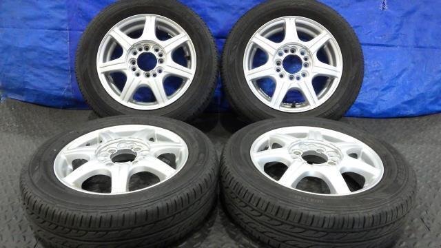 【宮城 塩釜発】中古 タイヤ?アルミホイールセット 4本 社外品 155/65R13 4J マルチPCD（100,110,114.3） オフセット+42 ※個人宛発送不可