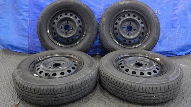 【宮城 塩釜発】中古 サマータイヤ?社外ホイールセット 4本 145/80R13 ブリヂストン ECOPIa NH200C 2022年制 9分山 ※個(gè)人宛発送不可