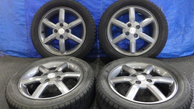 【宮城 塩釜発】中古 スタッドレスタイヤ?純正ホイールセット 4本 Kei ワークス HN22S 165/60R15 タイヤ溝無(wú)し ※個(gè)人宛発送不可