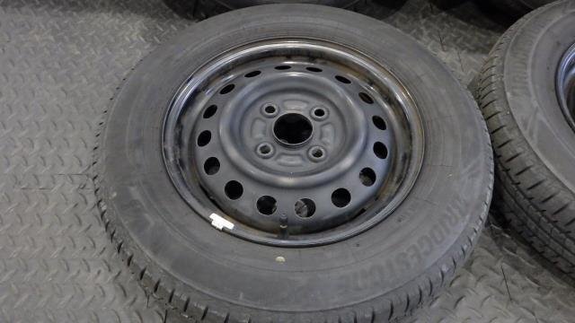 【宮城 塩釜発】中古 サマータイヤ?社外ホイールセット 4本 145/80R13 ブリヂストン ECOPIa NH200C 2022年制 9分山 ※個(gè)人宛発送不可