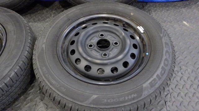 【宮城 塩釜発】中古 サマータイヤ?社外ホイールセット 4本 145/80R13 ブリヂストン ECOPIa NH200C 2022年制 9分山 ※個(gè)人宛発送不可