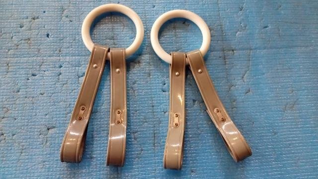 【青森発】つり革　2個(gè)　汚れ有　舊車　バス廃品　ストリート　仕様　カスタム　ネジ欠品