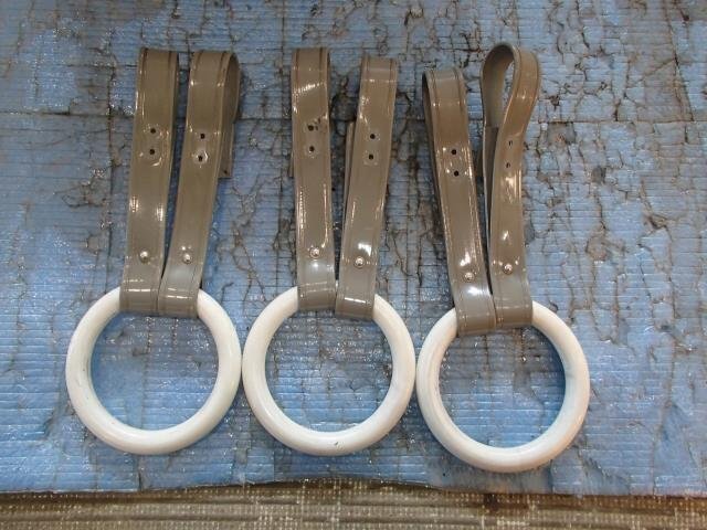 【青森発】バス廃品　つり革　3セット　汚れ有