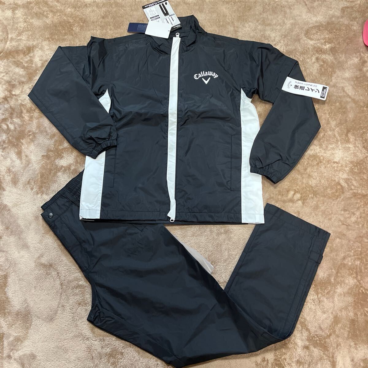 Callaway レインウェア ブラック 15,000mm 新品正規品 キャロウェイ ゴルフ レインウエア メンズ L Lサイズ