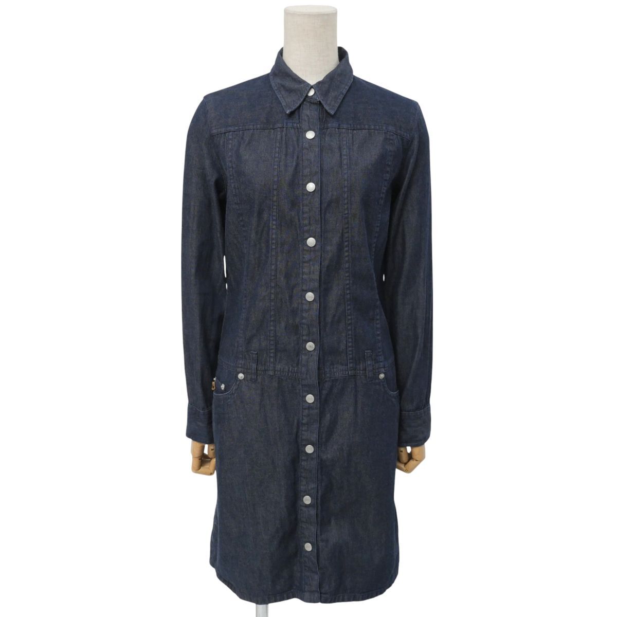 【Lauren Ralph Lauren】Aラインのデニムシャツワンピース TJ1132☆ラルフローレン RALPH LAUREN シャンブレー デニム