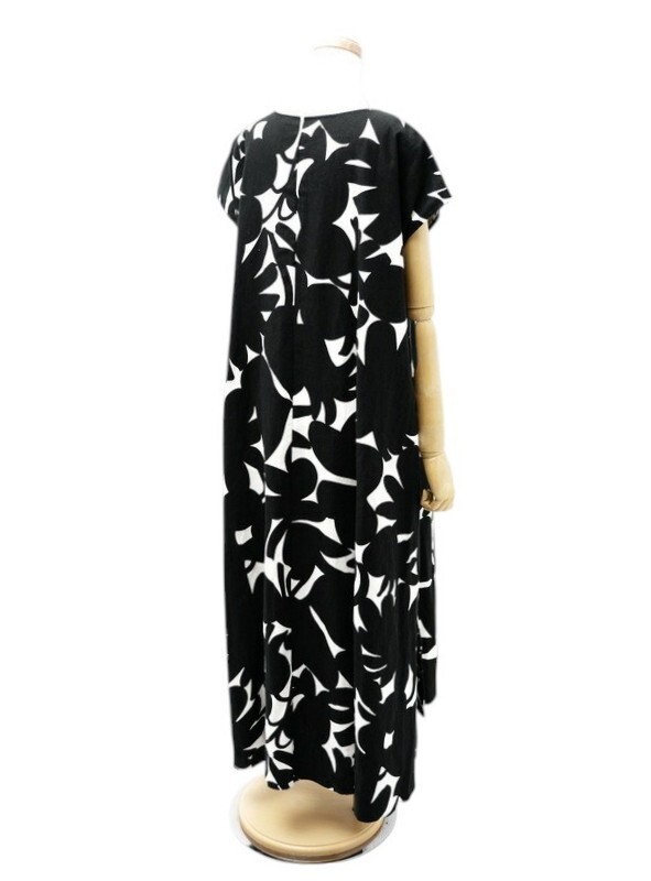 GN4942》定価14萬円◎MARNI マルニ ロング ワンピース サイズ36 サイドボタン リネン×コットン×シルク モノトーンカラー イタリア制