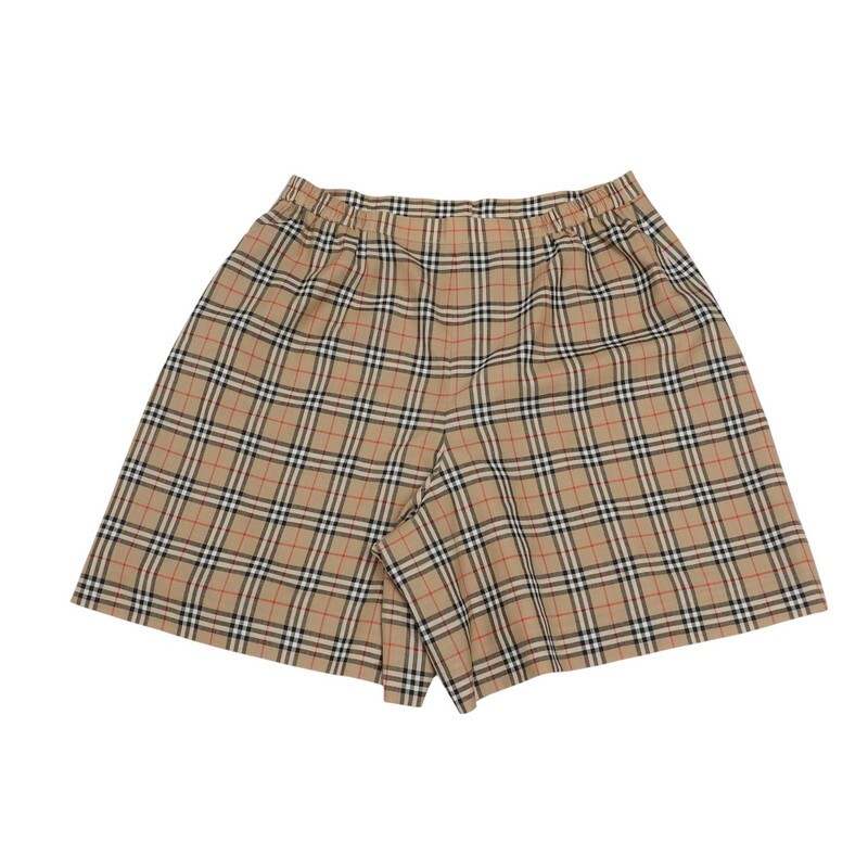 TI2490〇バーバリー Burberrys*ノバチェック柄*ハーフパンツ*キュロット*サイズ19*ベージュ系