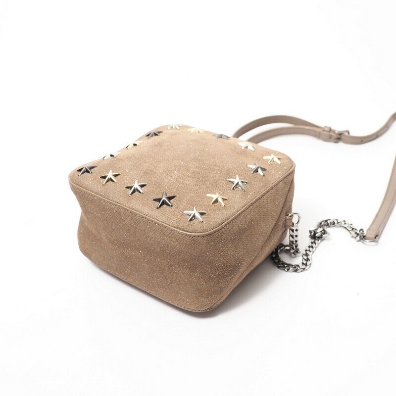 GM8867 }JIMMY CHOO Jimmy Choo {SUNNY}mi Nicross сумка "body" сумка на плечо небольшая сумочка Mini сумка сумка звезда заклепки 