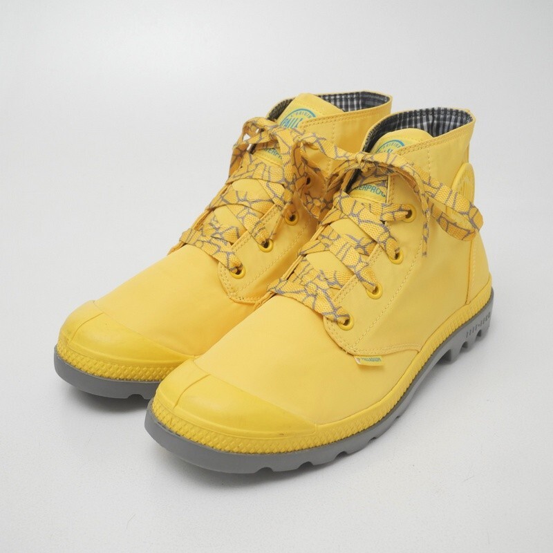 MH7522△PALLADIUM パラディウム レディース24.5cm*93085-702M*パンパ パドルライト/Pampa Puddle Lite*レイン ハイカット スニーカー*黃色