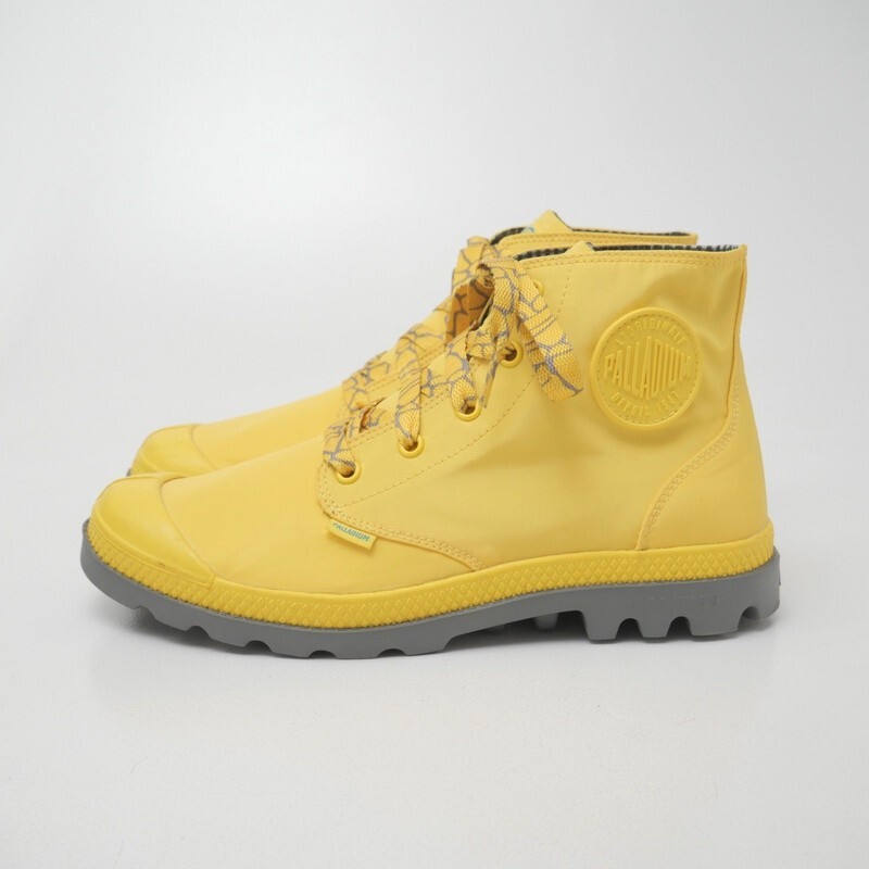 MH7522△PALLADIUM パラディウム レディース24.5cm*93085-702M*パンパ パドルライト/Pampa Puddle Lite*レイン ハイカット スニーカー*黃色