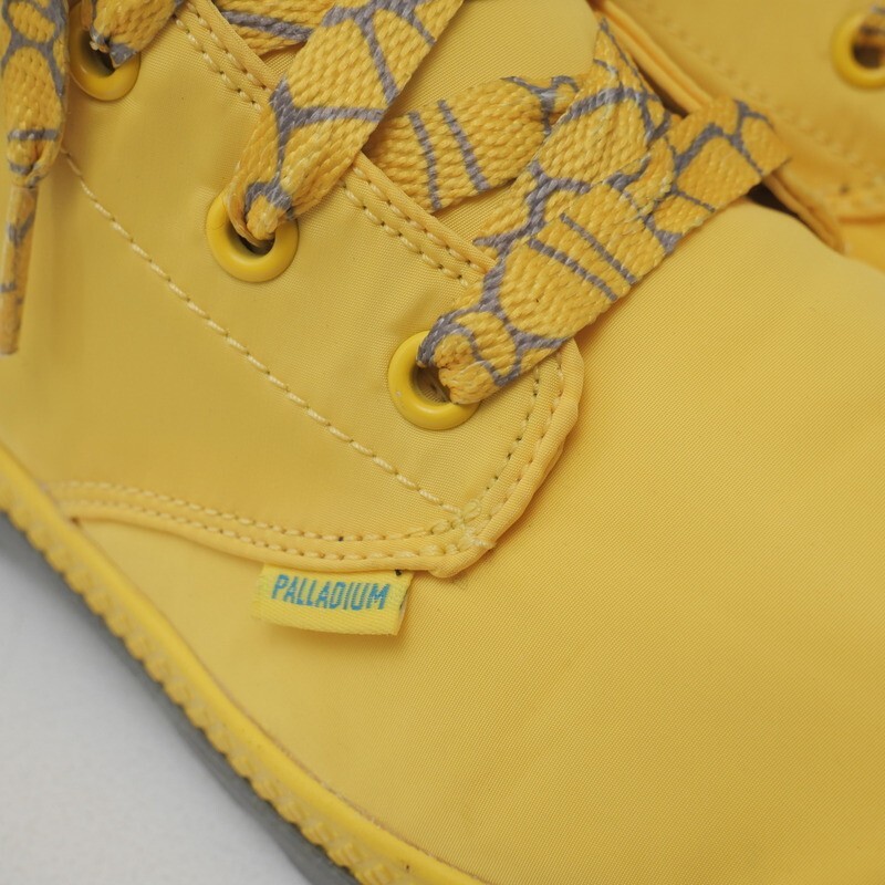 MH7522△PALLADIUM パラディウム レディース24.5cm*93085-702M*パンパ パドルライト/Pampa Puddle Lite*レイン ハイカット スニーカー*黃色