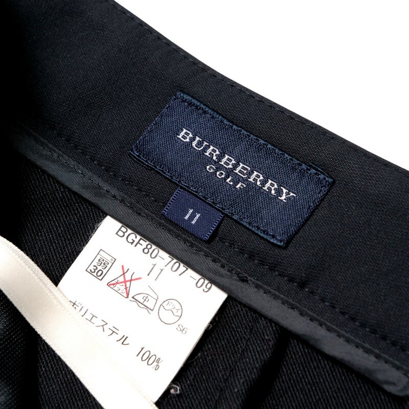 MH7243▼バーバリー ゴルフ/BURBERRY GOLF*センタープレスパンツ スラックス*サイズ11*ブラック