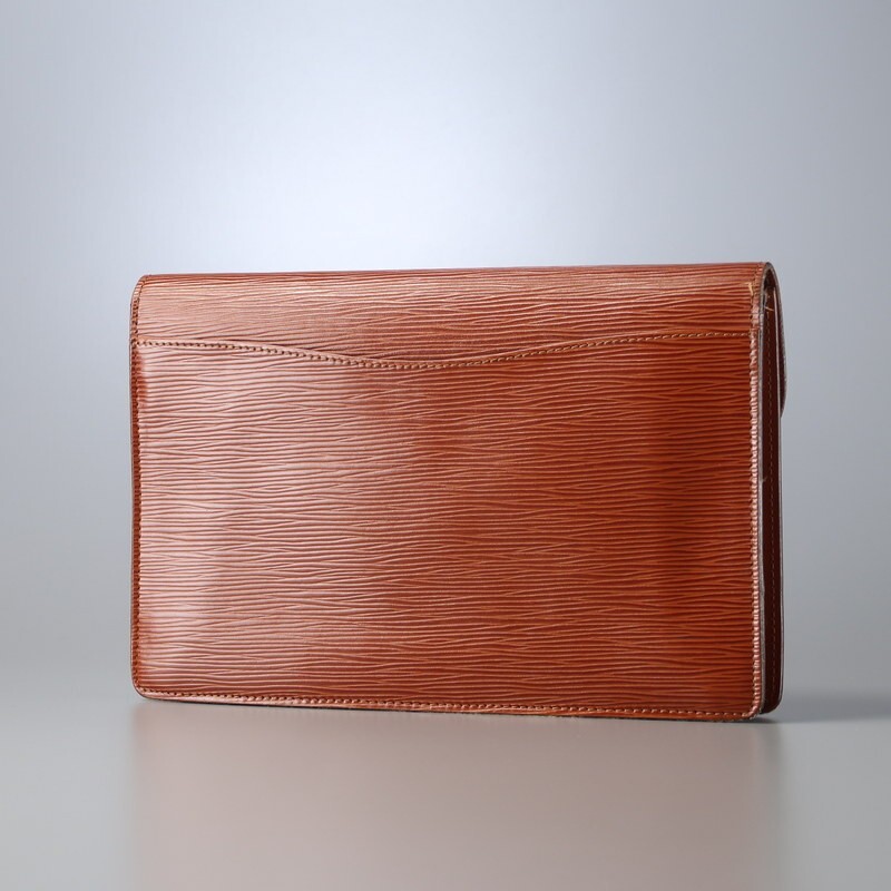 TJ0182■90s フランス制 LOUIS VUITTON ルイヴィトン エピ モンテーニュ 27 M52653 クラッチバッグ セカンドバッグ 鞄 ケニアブラウン 難有
