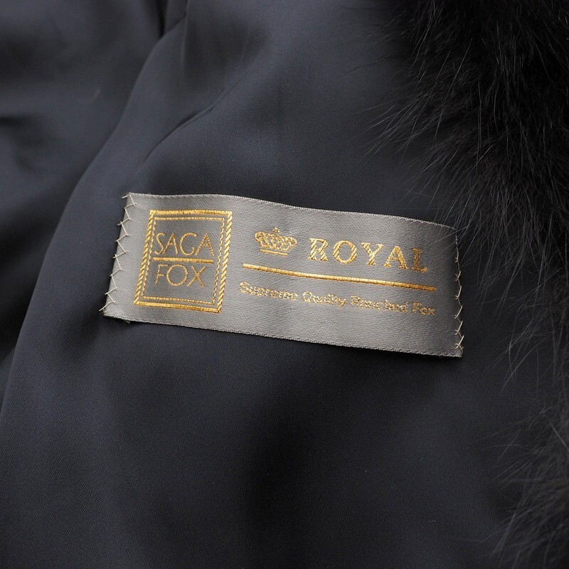 GR6138◇SAGA FOX ROYAL サガフォックス ロイヤル Belle Vison フォックス ファーコート ハーフコート 本毛皮 ブラウン系 M-L相當(dāng)