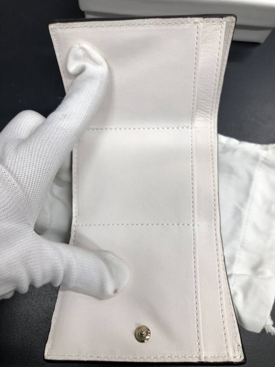 HB3801　クロコダイル 財(cái)布 小銭入 カード入 ワニ革 三つ折り財(cái)布 コンパクトウォレット レザー 箱付き 未使用品