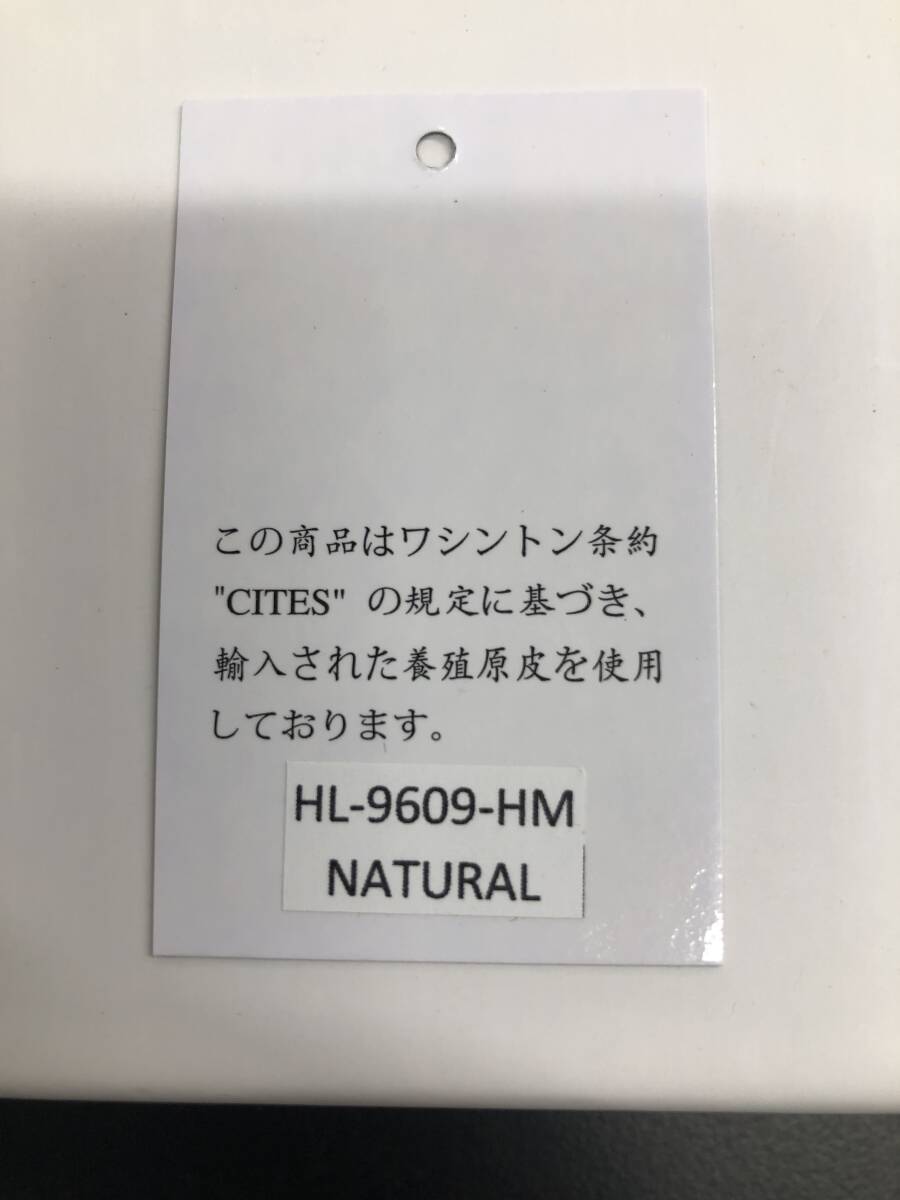 HB3961　クロコダイル 財(cái)布 小銭入 カード入 ワニ革 三つ折り財(cái)布 コンパクトウォレット レザー 箱付き 未使用品