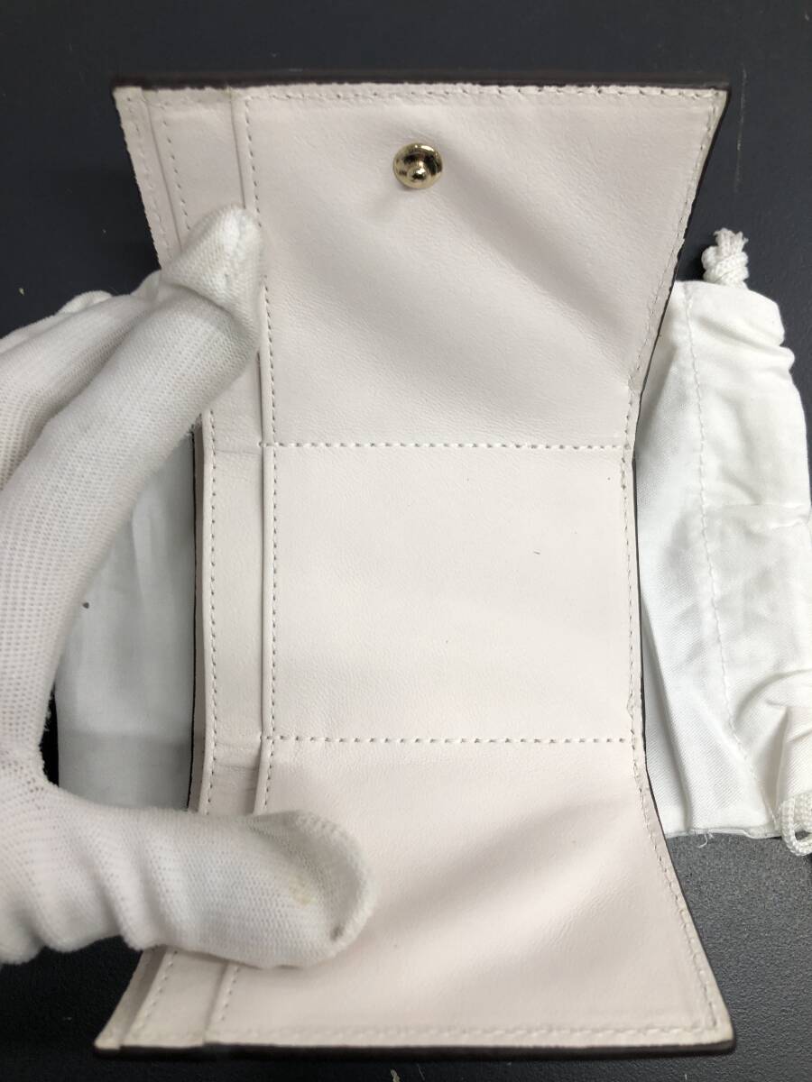 HB3961　クロコダイル 財(cái)布 小銭入 カード入 ワニ革 三つ折り財(cái)布 コンパクトウォレット レザー 箱付き 未使用品