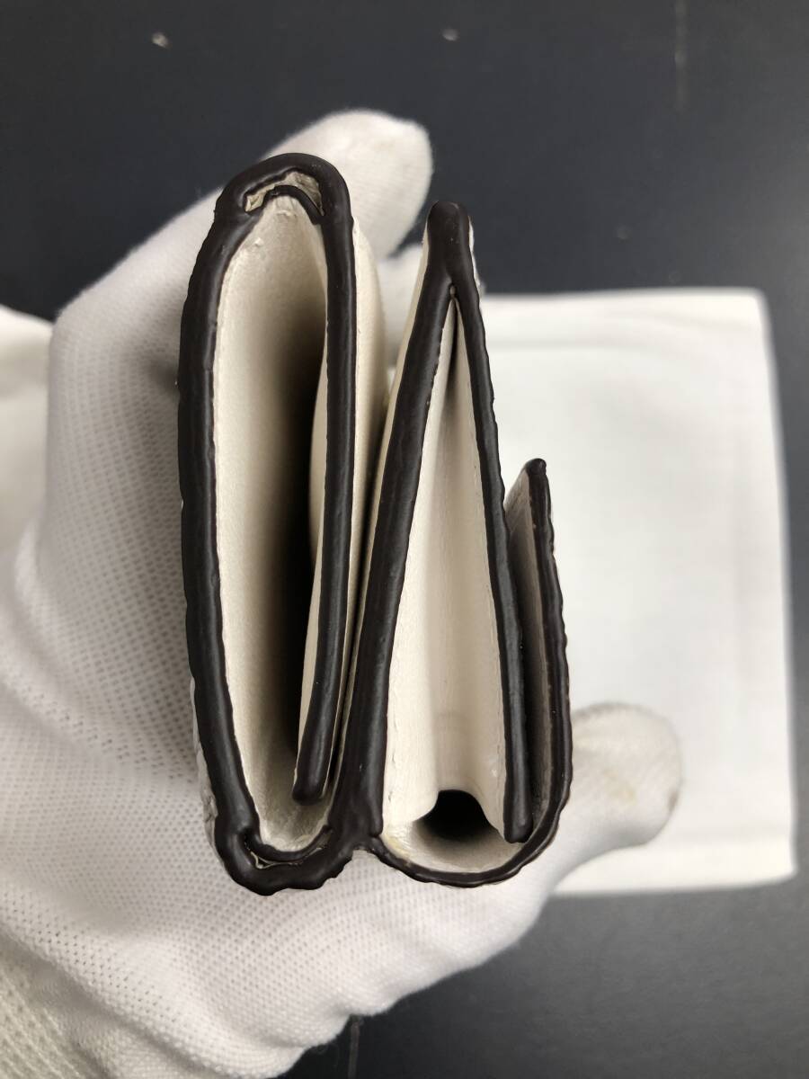 HB3964 クロコダイル 財布 小銭入 カード入 ワニ革 三つ折り財布 コンパクトウォレット レザー 箱付き 未使用品_画像5