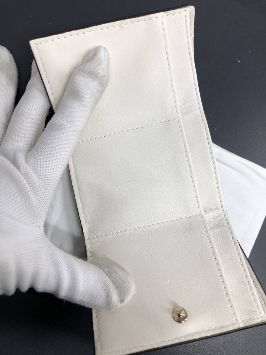 HB3964 クロコダイル 財布 小銭入 カード入 ワニ革 三つ折り財布 コンパクトウォレット レザー 箱付き 未使用品_画像8