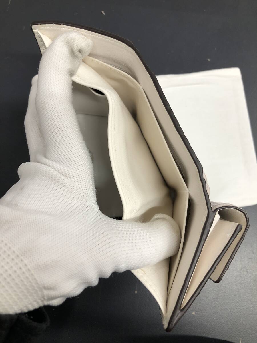 HB3964 クロコダイル 財布 小銭入 カード入 ワニ革 三つ折り財布 コンパクトウォレット レザー 箱付き 未使用品_画像9