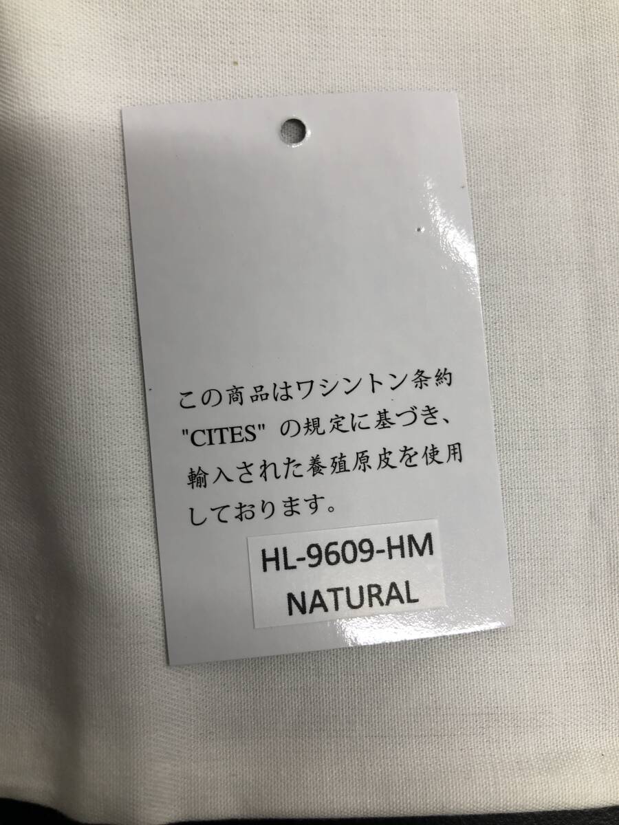 HB3964 クロコダイル 財布 小銭入 カード入 ワニ革 三つ折り財布 コンパクトウォレット レザー 箱付き 未使用品_画像10