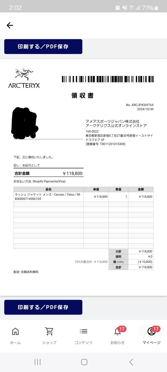 最新アークテリクス　ラッシュジャケット　Mサイズ　希少カラー