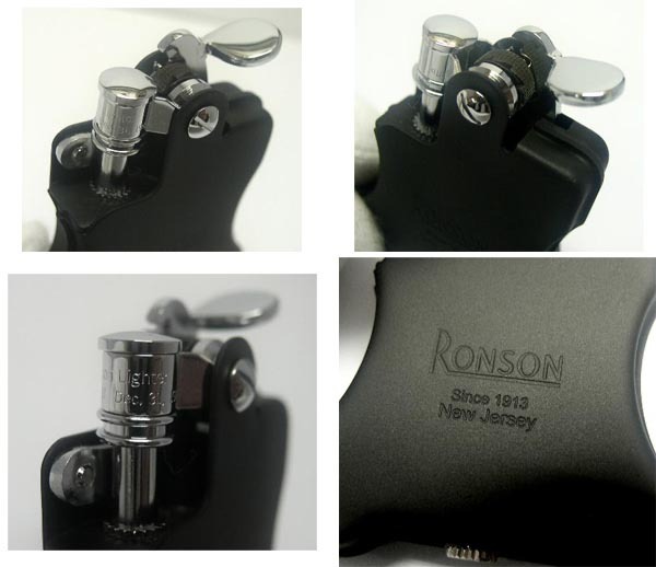  стоимость доставки 270 иен ~ новый товар стандартный товар RONSON( Ronson )Banjo банджо 01-1032( чёрный коврик ) масляная зажигалка латунь ( сделано в Японии ) кремень тип since1927 черный 