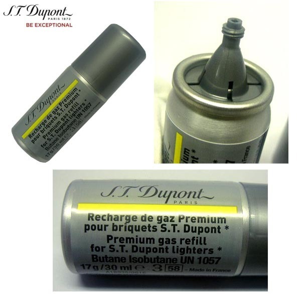 復(fù)數(shù)回注入型 新品正規(guī)品 デュポン(S.T.Dupont)ライター専用ガスボンベ(黃色 金色 ゴールド イエロー）2本セット