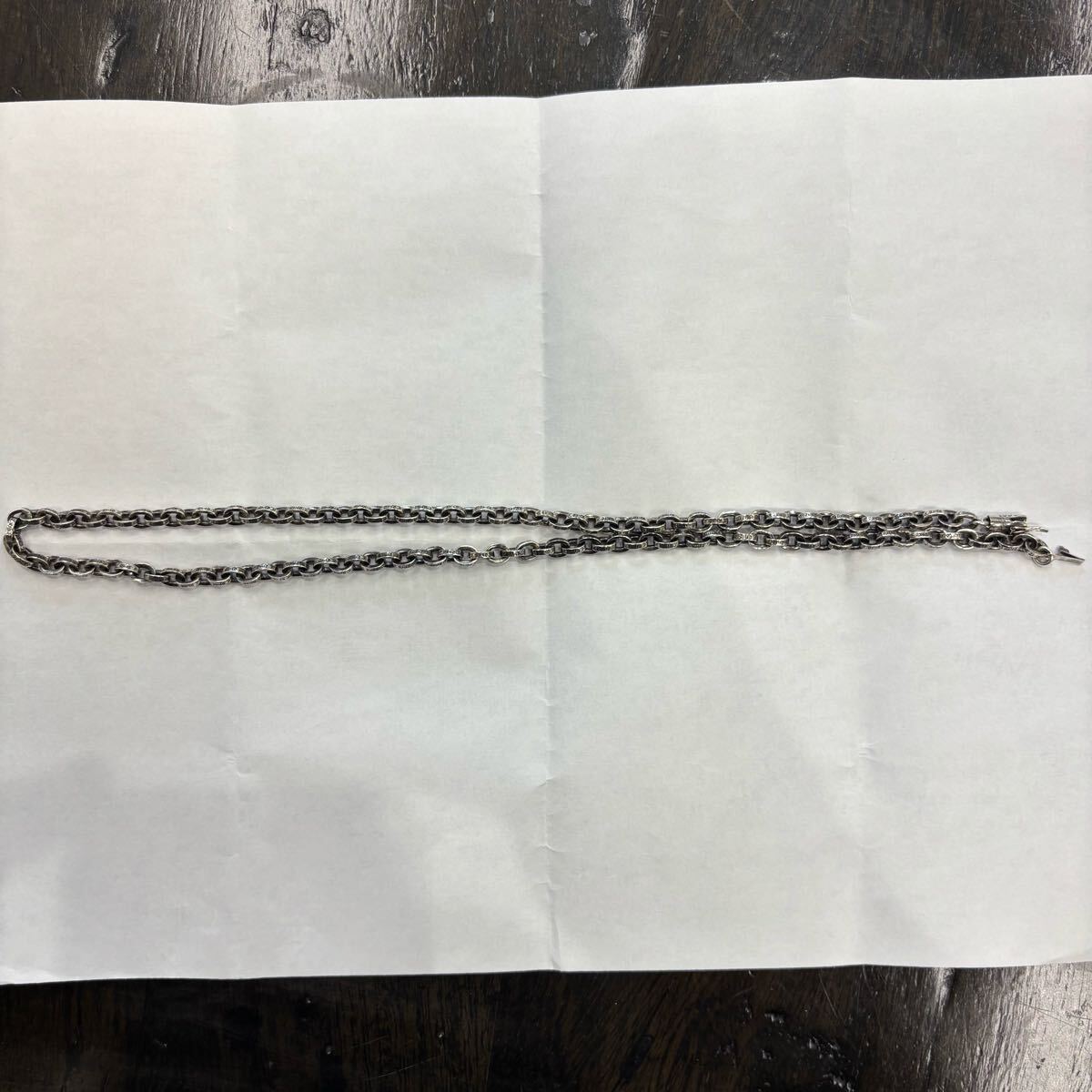 ●1円?【海外正規(guī)店購入】 Chrome Hearts クロムハーツ ペーパーチェーン ネックレス 20インチ シルバー925