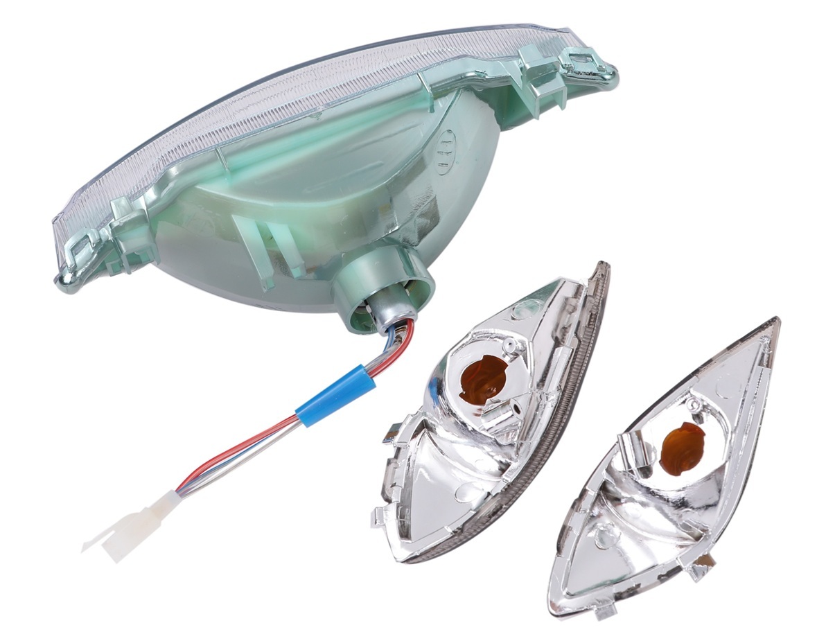 ヤマハ 用 ヘッドライト ブルーレンズ ウインカー セット スモークレンズ assy JOG ジョグZR SA16J SA36J SA39J リモコンジョグ ジョグ 等