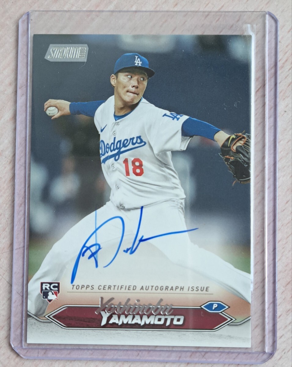 山本由伸(ドジャース) 2024STADIUM CLUB 直筆サインカード ルーキー RC