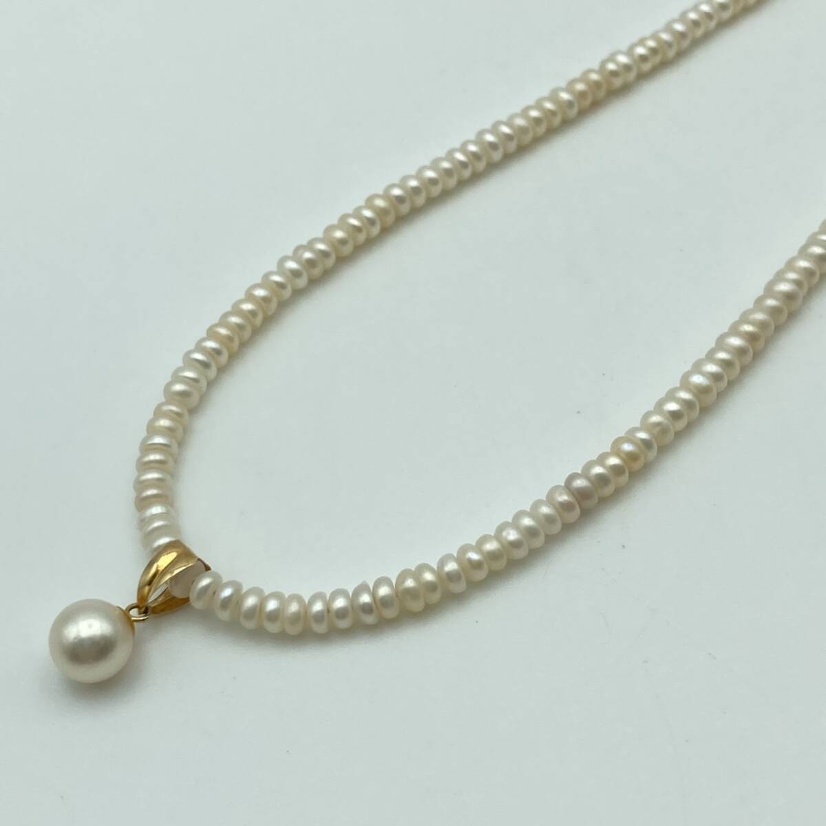 【TATIANA】Crescendo Pearl Necklace_NZ1202〜パールネックレス z/z/z/J072-343/ ネックレス パール 真珠 約7.29㎜珠 約3.71㎜珠