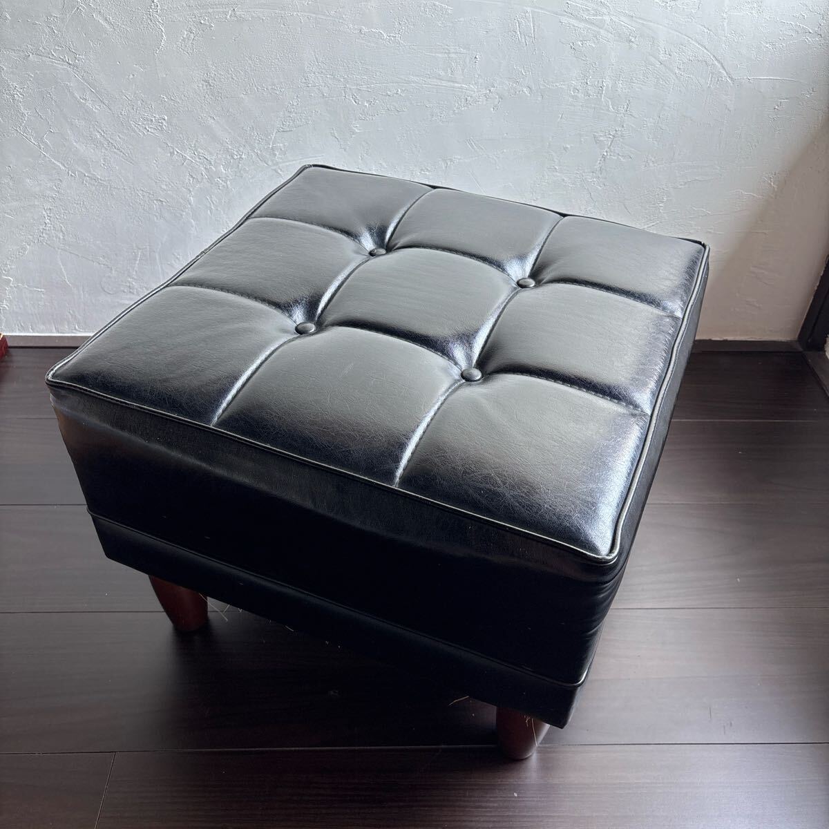 オールド カリモク オットマン スツール スタンダード ブラック ヴィンテージ レトロモダン