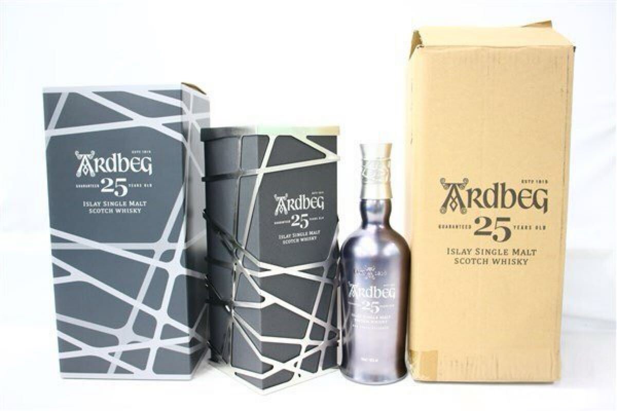 1000円スタート　未開栓　アードベッグ　ardbeg 25年　アイラ　 シングルモルト 箱付 ウイスキー　限定　スコッチ　長熟　