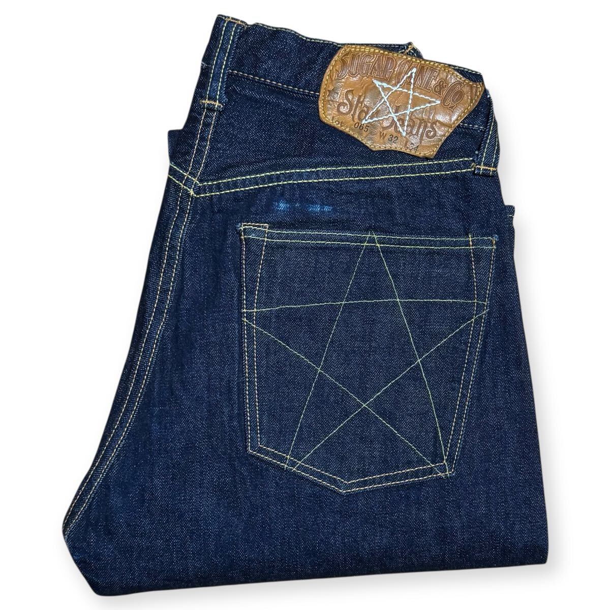 美品 濃紺 SUGAR CANE シュガーケーン14.25oz“DENIM UNION STAR JEANS”No.SC40065 