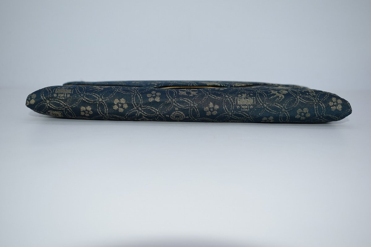 茶道具 数寄屋袋 宗薫手銀杏文緞子 龍村美術織物 懐紙入れ 懐紙はさみ 茶道 31-8826_画像3