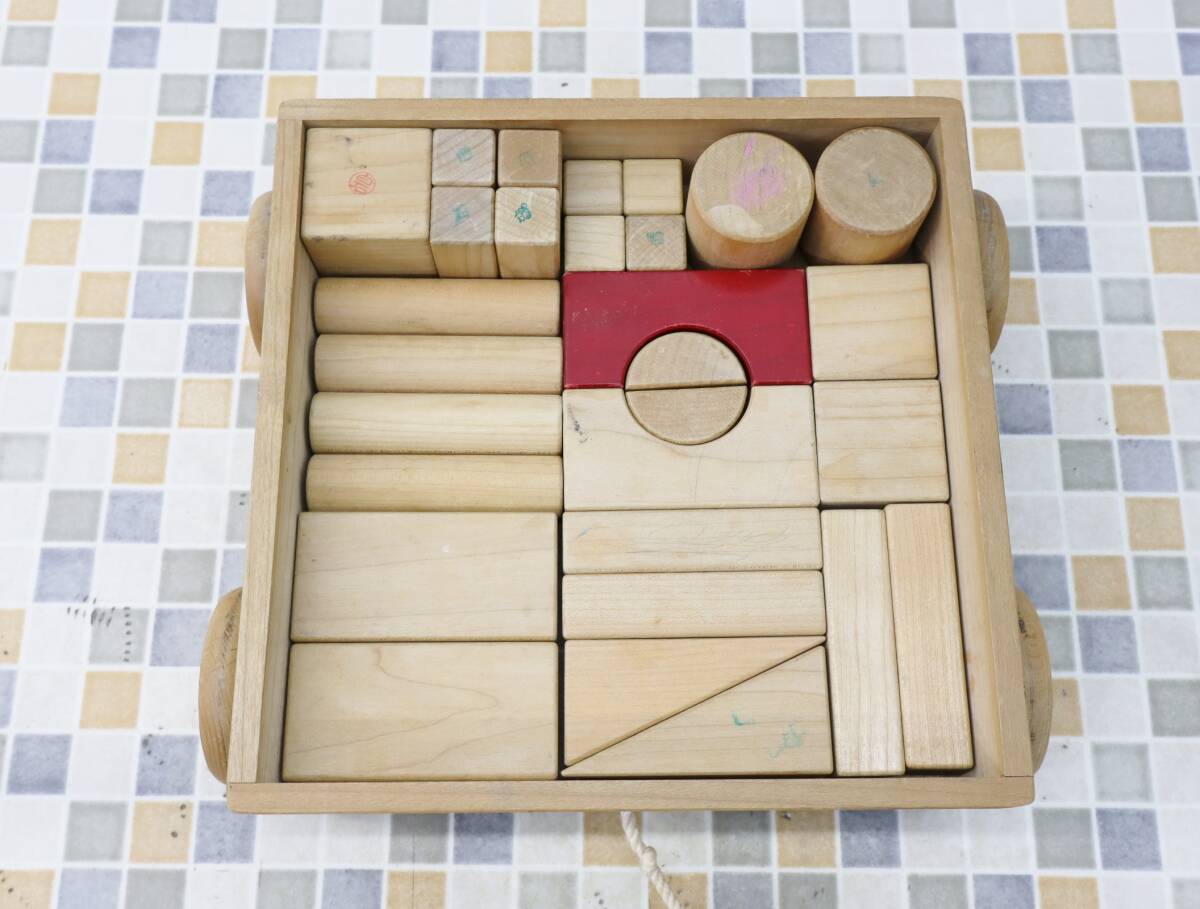 △ 現(xiàn)狀販売｜木のおもちゃ 積み木 知育玩具｜KAWAI 河合 ｜ USED 使用感あり レトロ■O5687