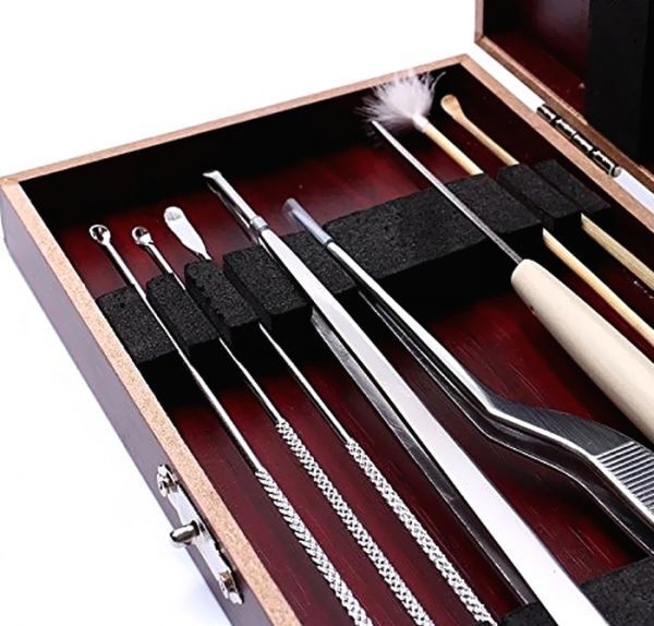 送料無料 耳掃除セット 耳かき ピンセット 耳垢 ルーチェ クリーナー 金屬 プロ仕様 (6)