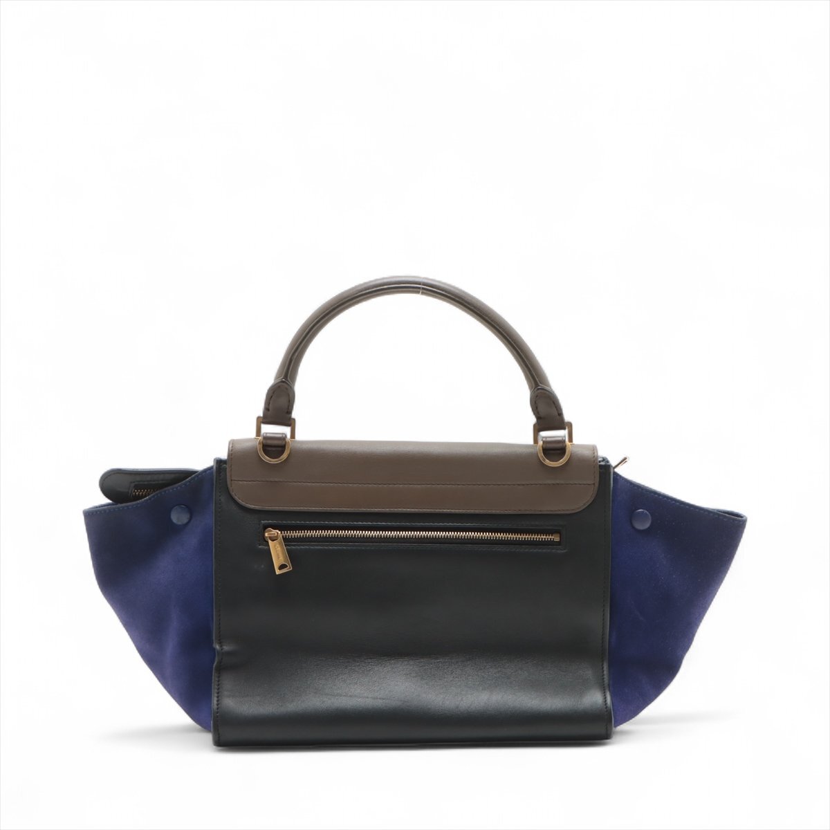 セリーヌ トラペーズ スモール レザー スエード 2way バッグ 1円□美品□セリーヌ□トラペーズ スモール レザー 2WAY