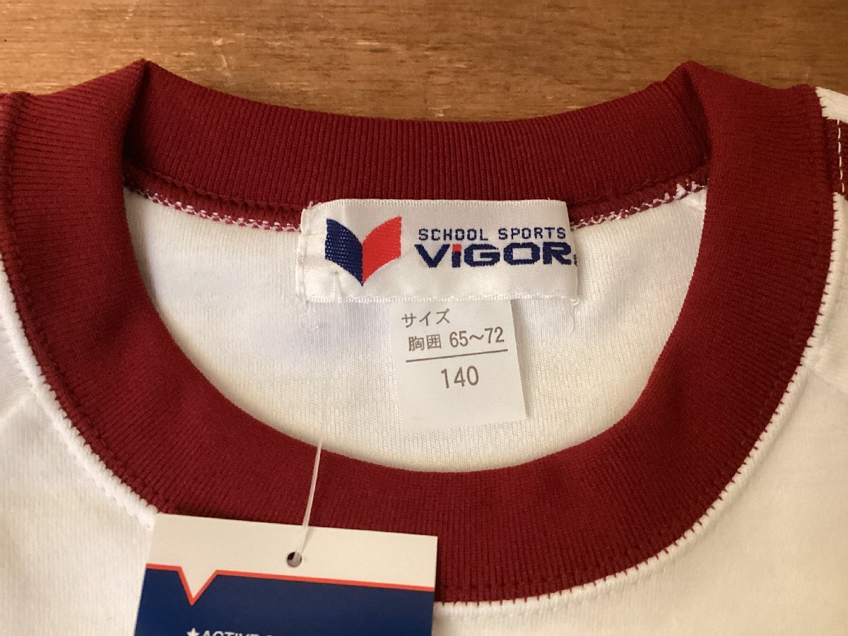 TT-4424# включая доставку #SCHOOL VIGOR school спортивная форма ребенок мужчина женщина футболка с длинным рукавом 140 размер длина :55cm ширина плеча :35cm длина рукава :45cm * не использовался товар /.GO.