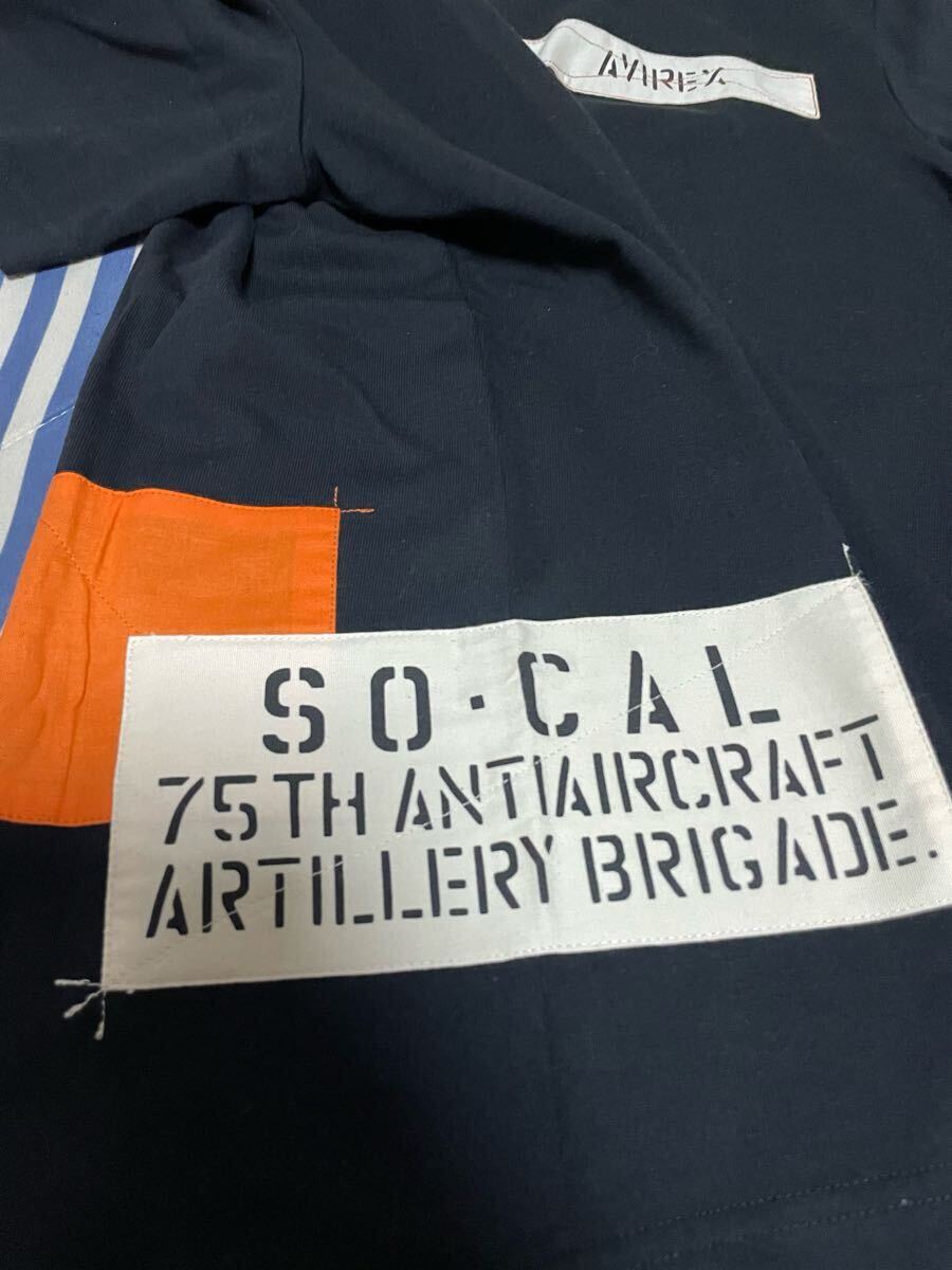 新品 M タグ付 AVIREX アヴィレックス アビレックス Tシャツ ALPHA INDUSTRIES アルファ 半袖シャツ ジャケット 米軍 MA-1 黒 ブラック L