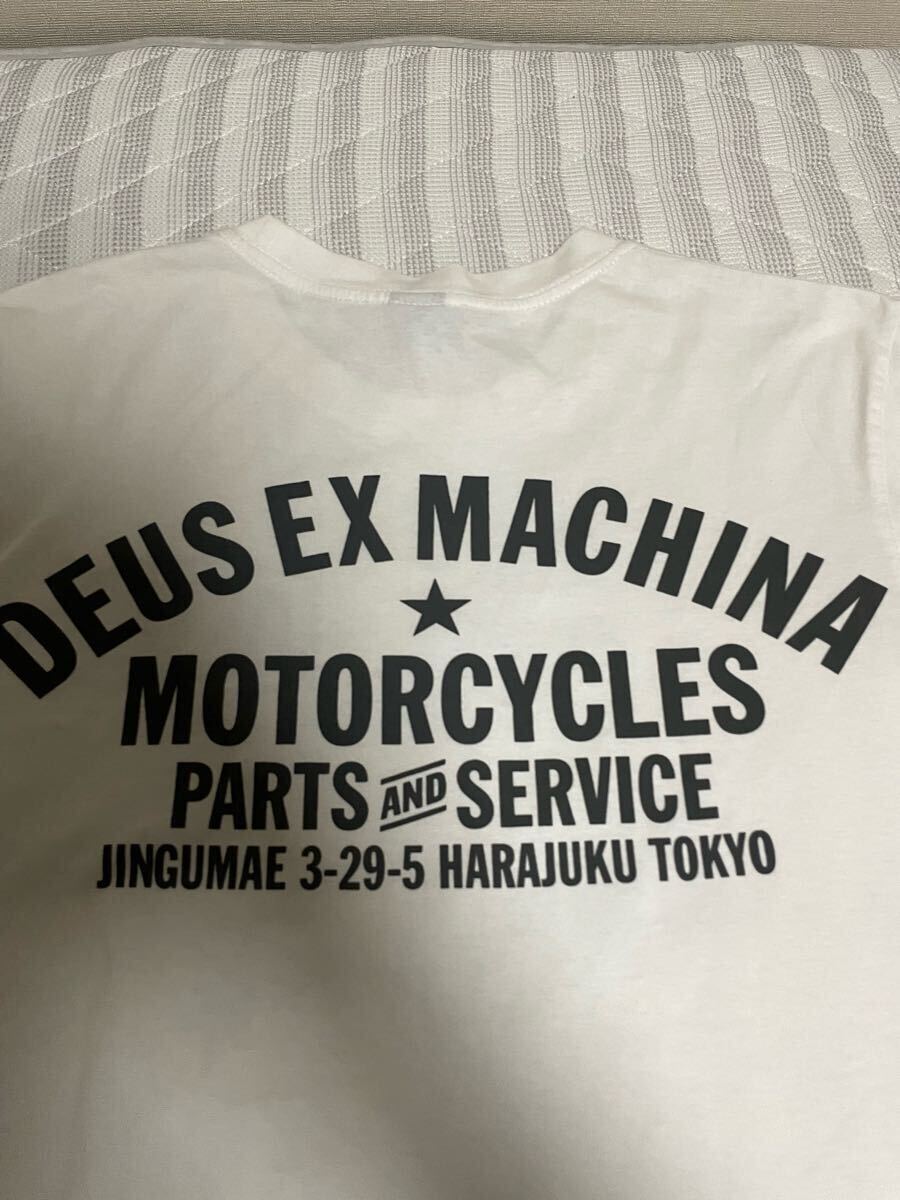  прекрасный товар DEUS EX MACHINAte незначительный eksmakina футболка короткий рукав колпак сетчатая кепка принт белый Logo рубашка с коротким рукавом рубашка Logo T
